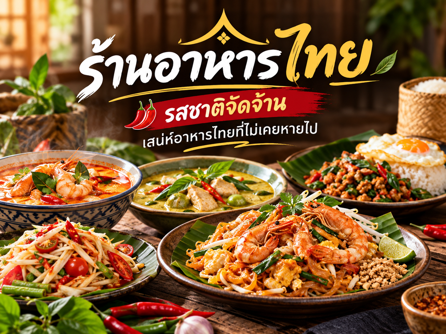 อิ่มอร่อยกับอาหารไทยต้นตำรับ เมนูบ้าน ๆ ที่เต็มไปด้วยความสุข